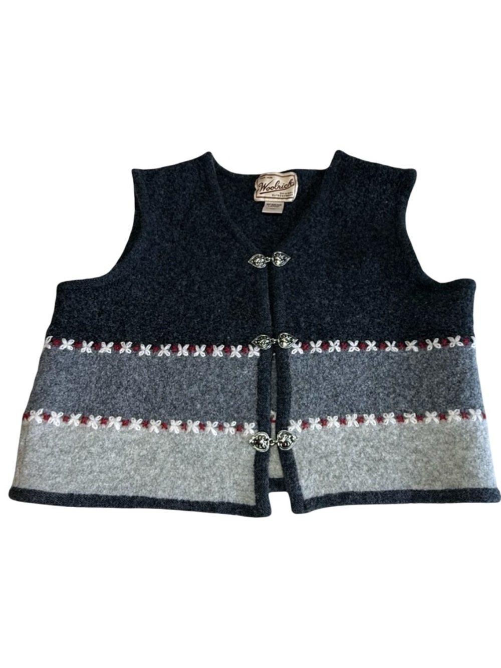 vintage Woolrich Nordic vest 100% wool Scandinavian-style